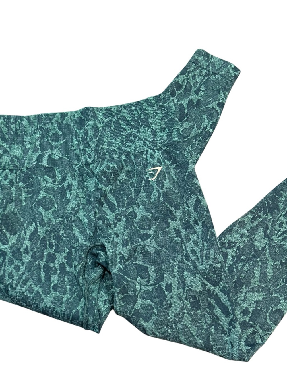 Gymshark Teal Animal Print Leggings - size S